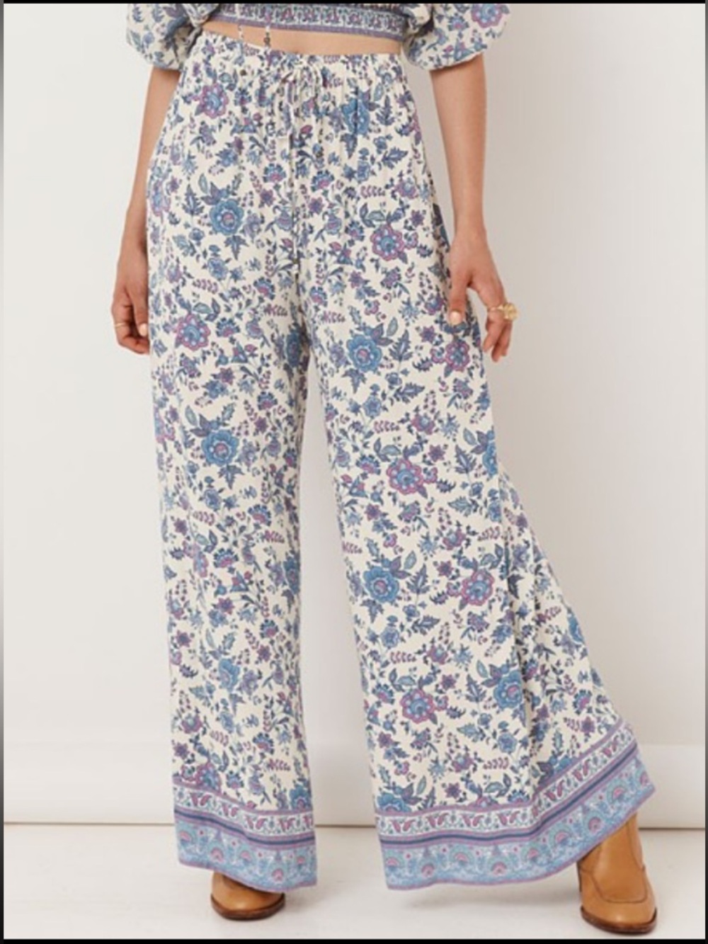 Spell Folk Song Wide Leg Pants Sky